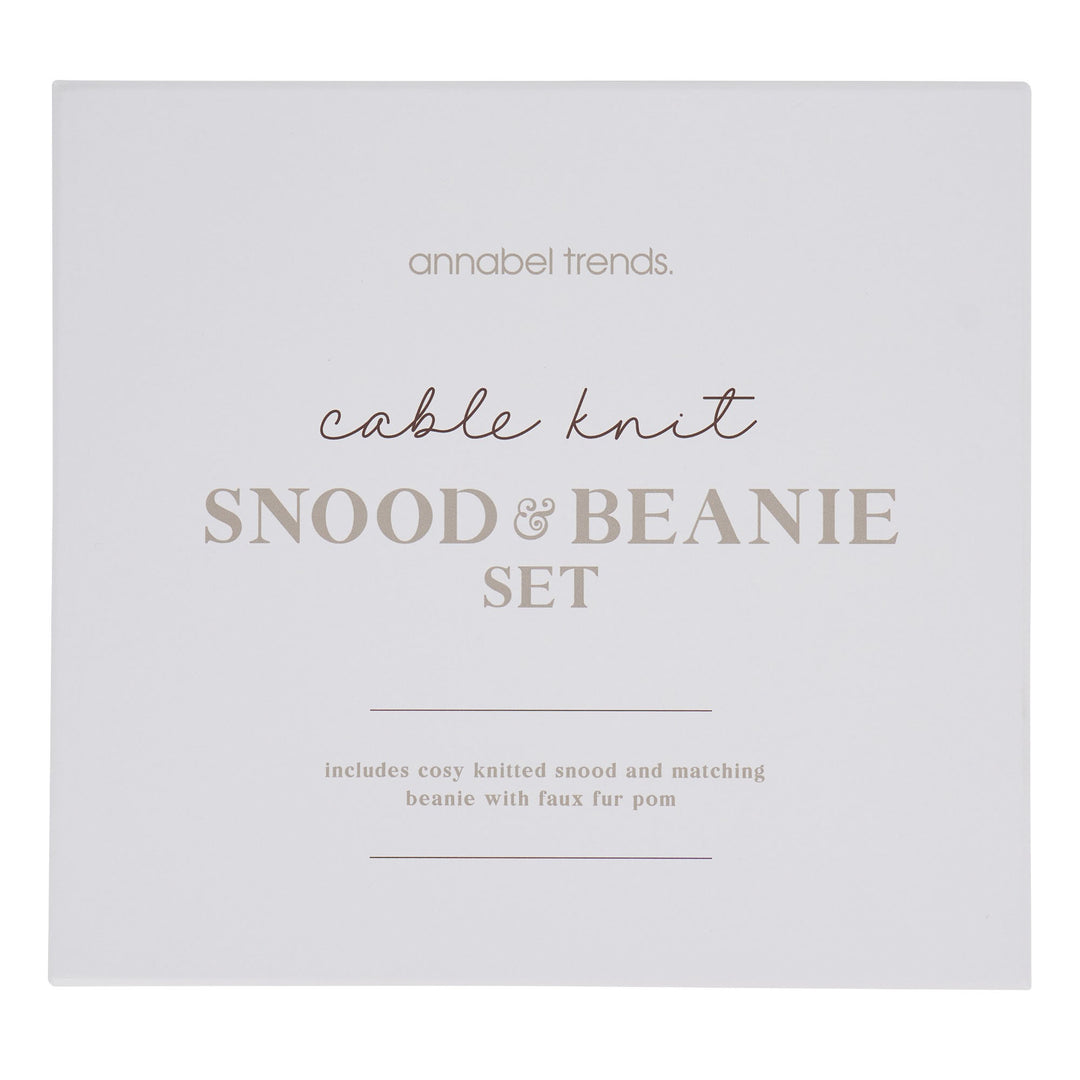 Knit - Snood and Beanie Set - Marle Grey