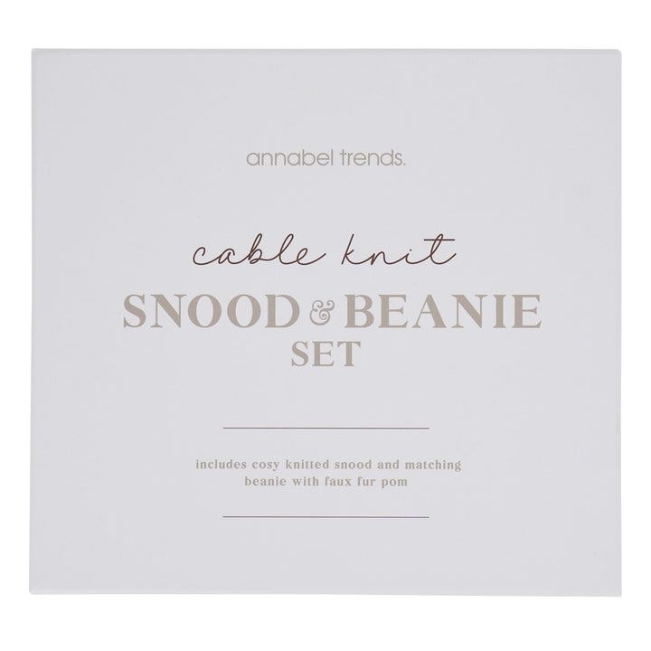 Knit - Snood and Beanie Set - Marle Grey