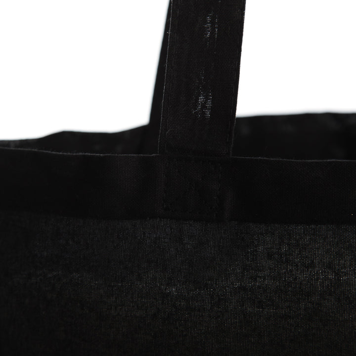 Personalised Awesome Crap Black Calico Tote Bag -Strap Detail