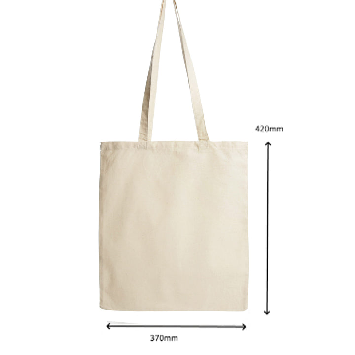 Personalised We Love You Mama Calico Tote Bag - Measurements