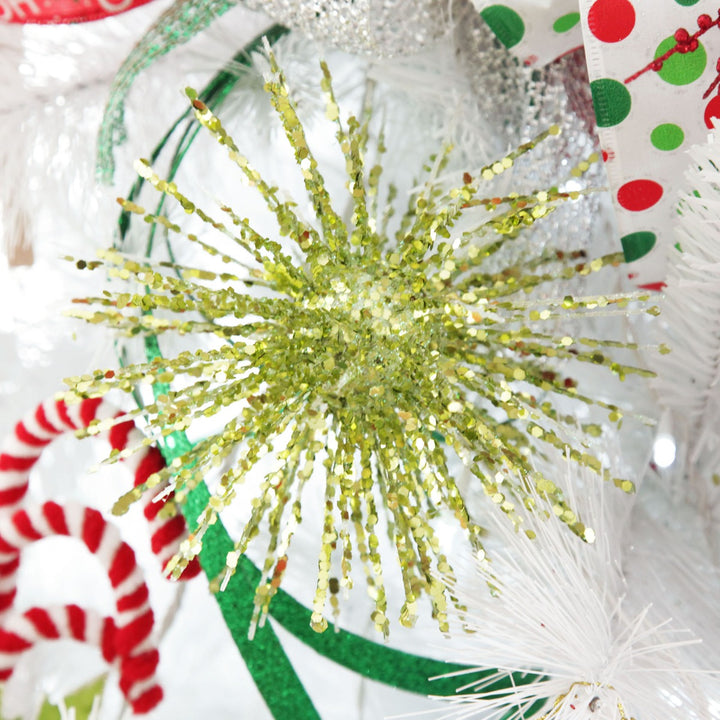 Lime Green Starburst Sparkle Pick