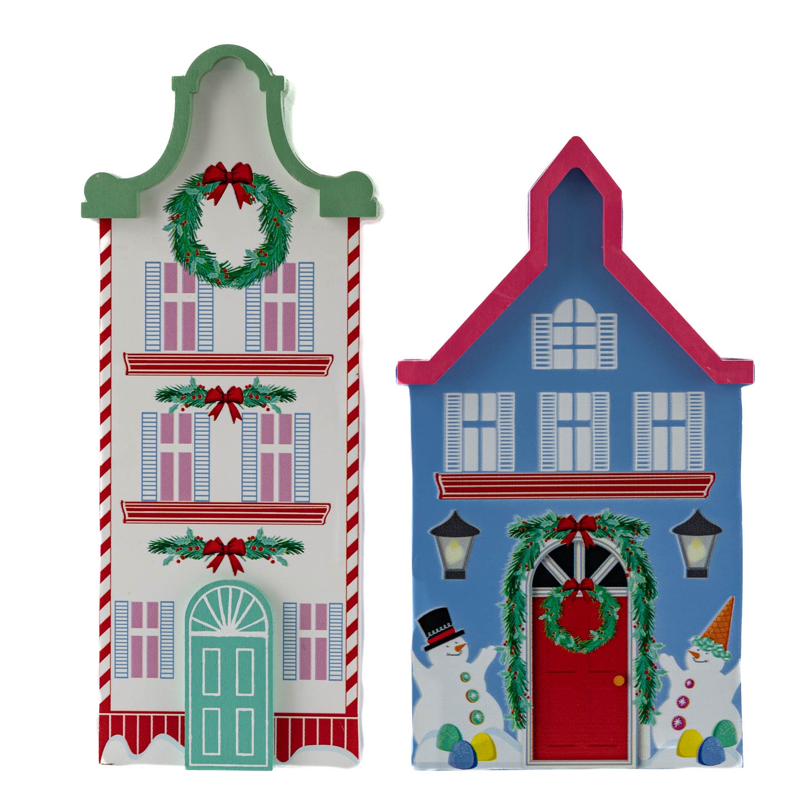 Candy Cane Villiage House - Blue