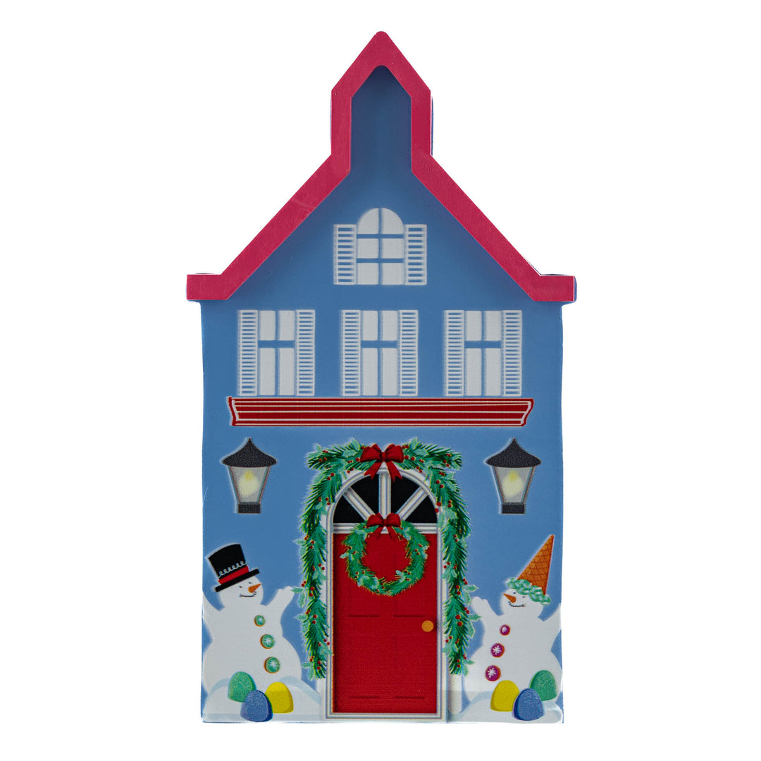Candy Cane Villiage House - Blue