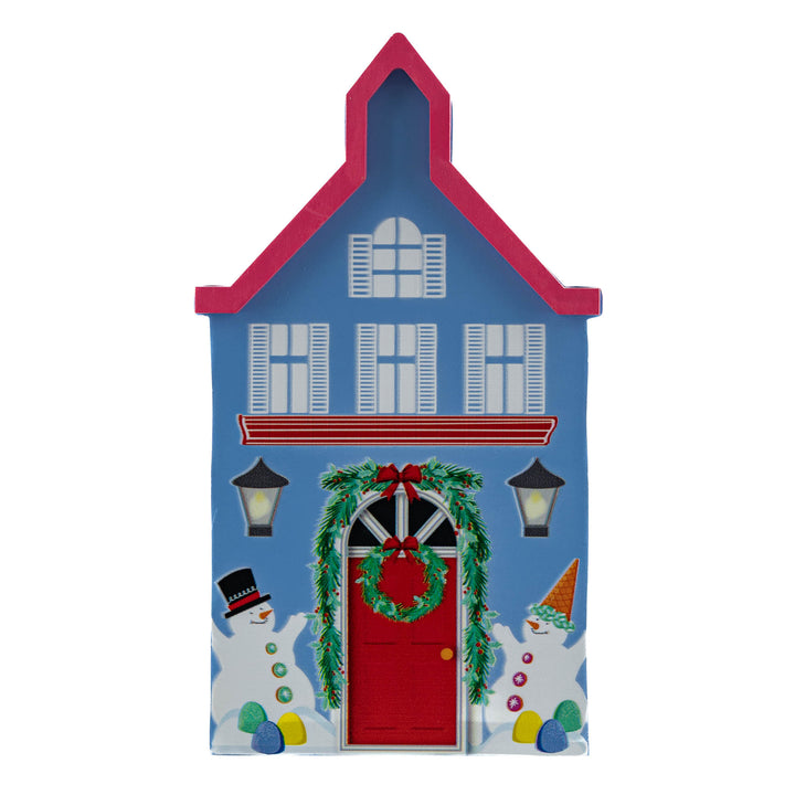 Candy Cane Villiage House - Blue