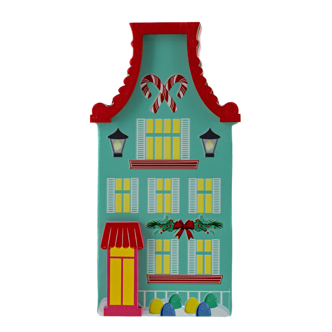 Candy Cane Villiage House- Mint