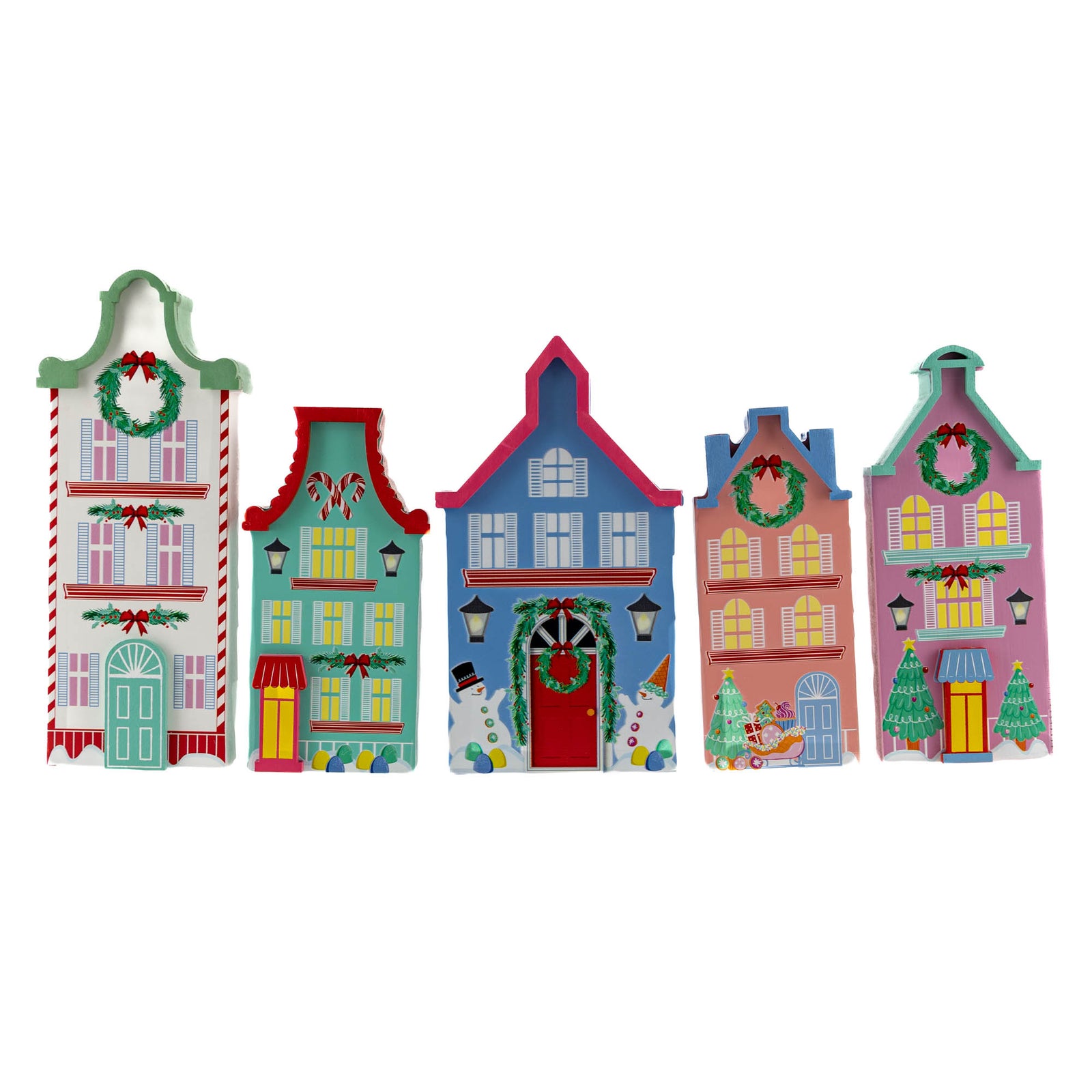 Candy Cane Villiage House - Pink