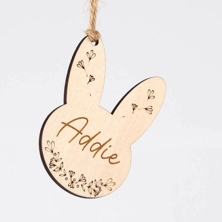 Personalised Laser Etched Easter Bunny Gift Tag