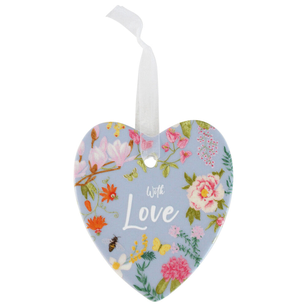 Ceramic Heart - Blue with Love