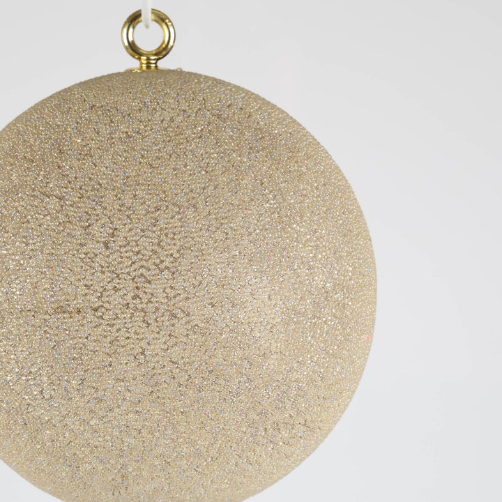 Champagne Beaded Jumbo Bauble - 20cm