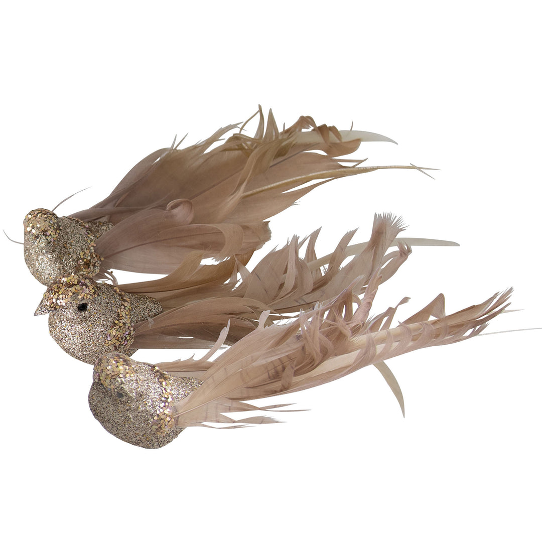 Champagne Bird Clip with Curly Tail - Assorted