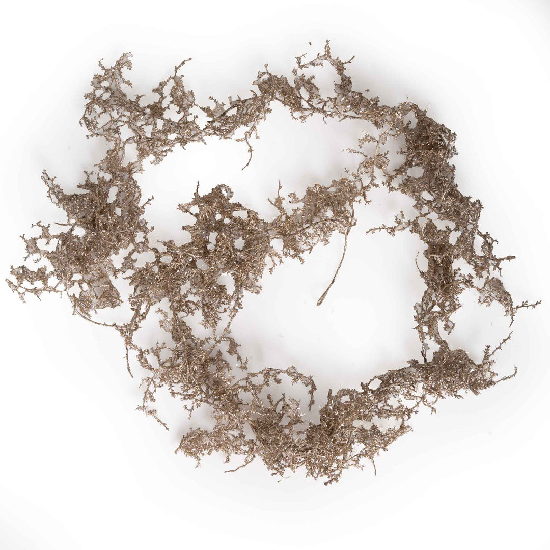 Champagne Glitter Angel Fern Garland - 182cm