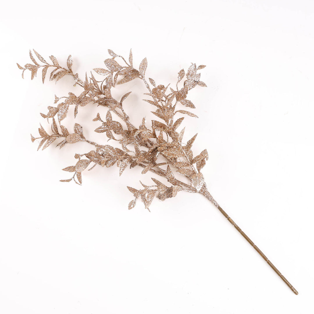 Champagne Glitter Leaf Pick - 60cm