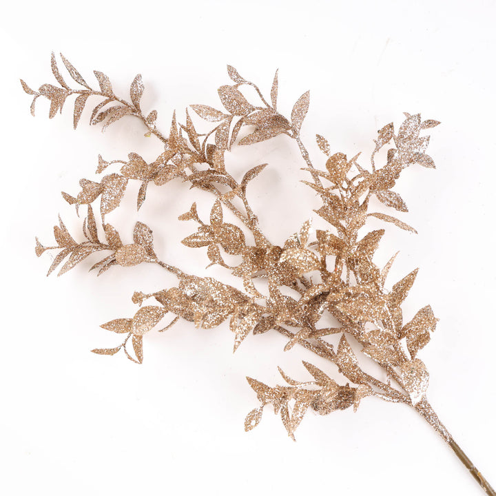 Champagne Glitter Leaf Pick - 60cm