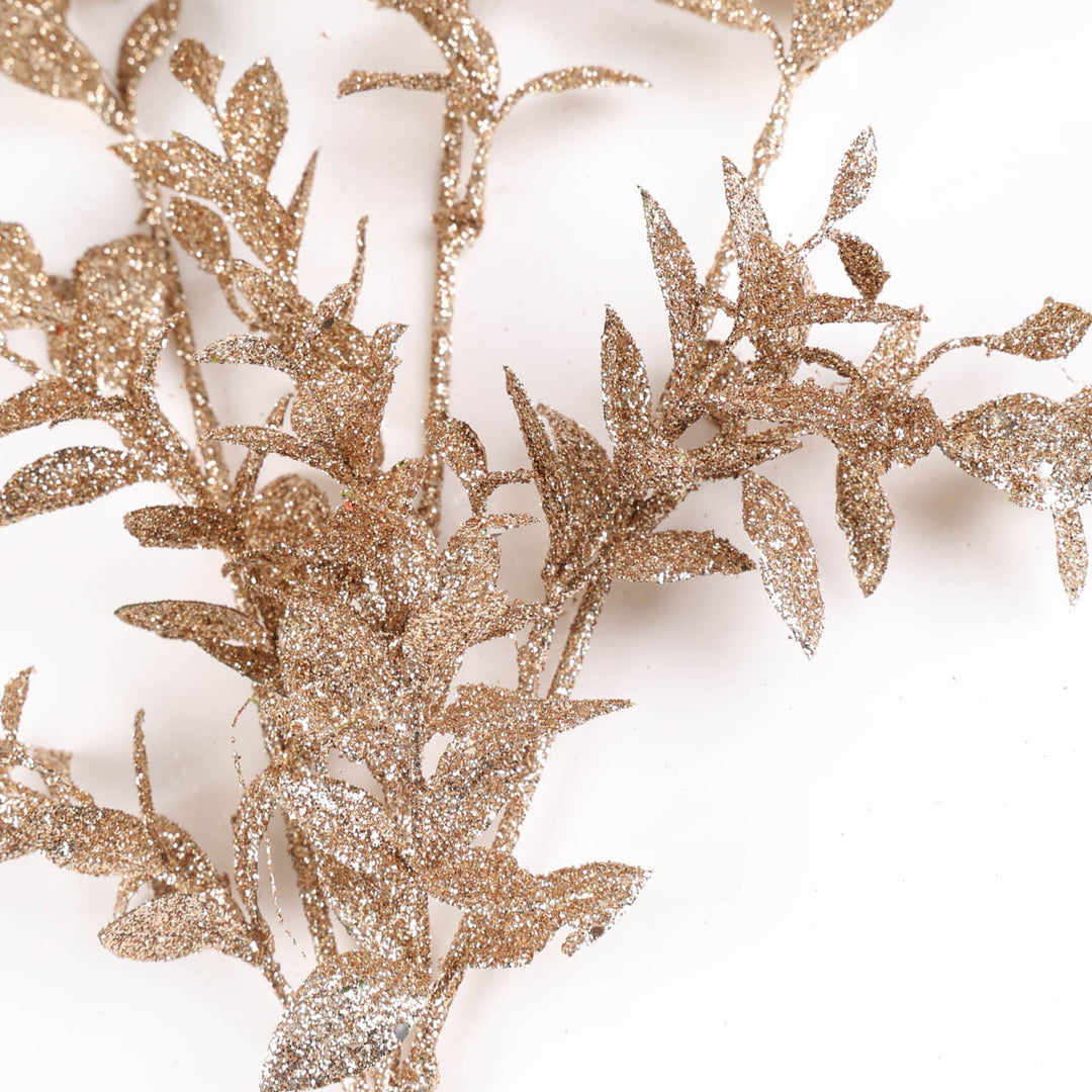 Champagne Glitter Leaf Pick - 60cm