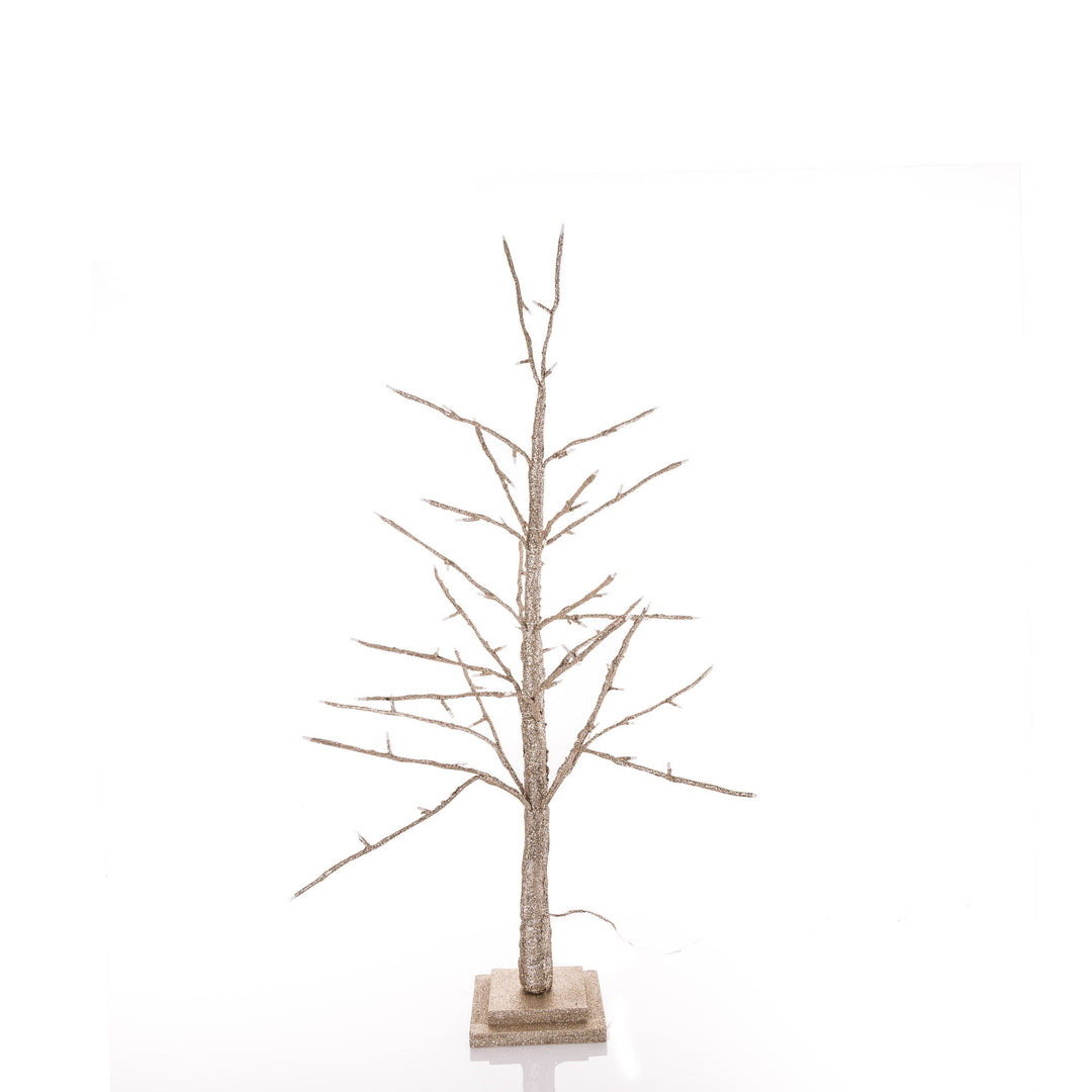 Champagne Glitter LED Branch Christmas Tree 90cm