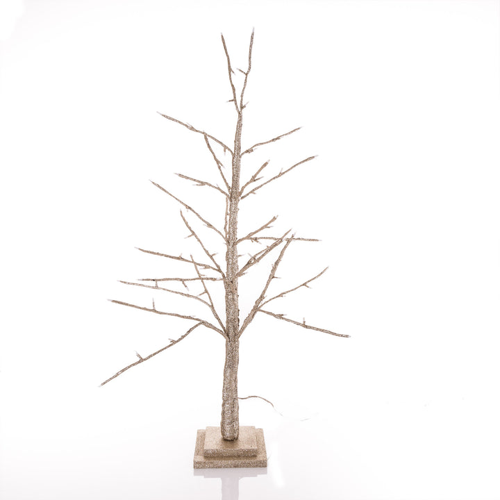 Champagne Glitter LED Branch Christmas Tree 90cm