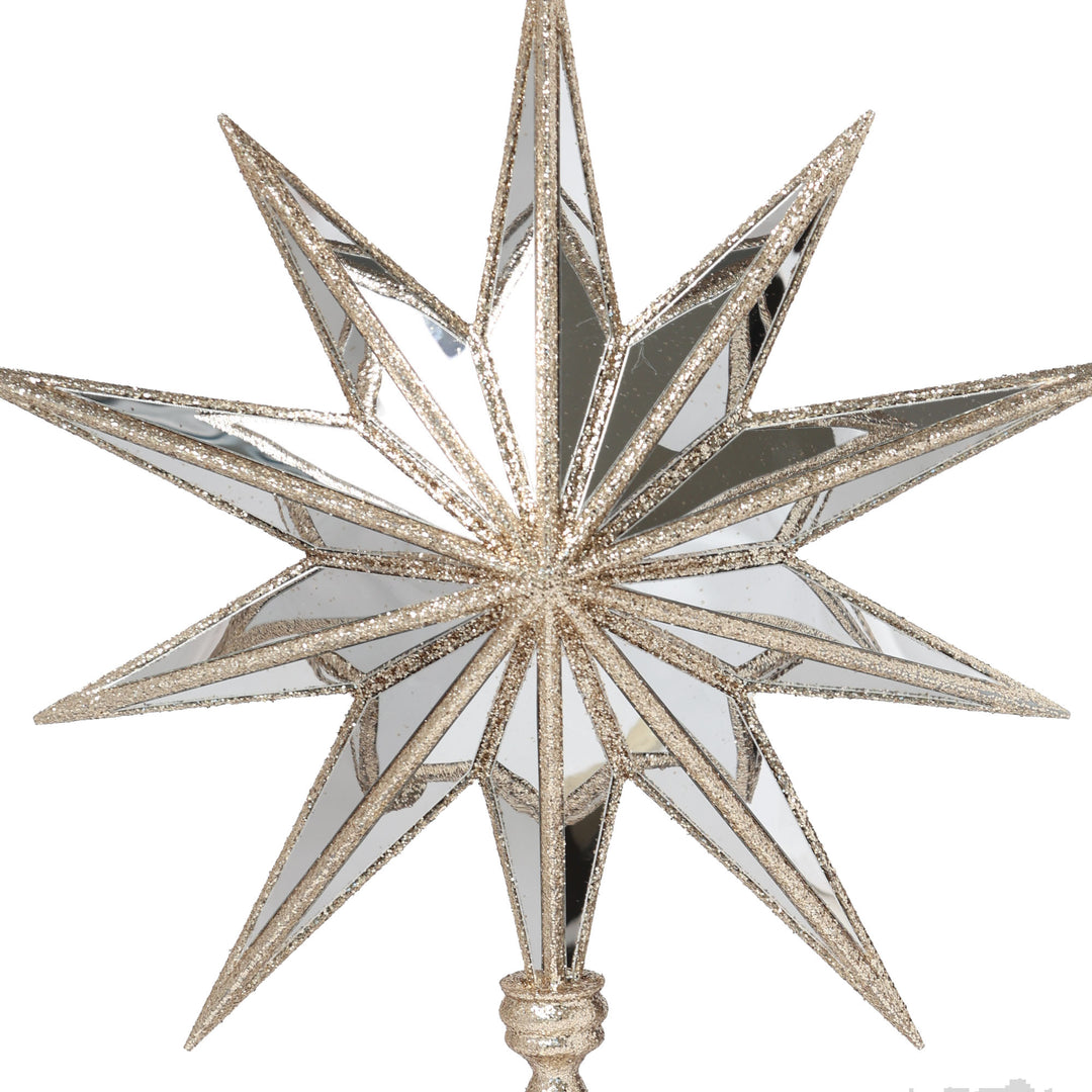 Champagne Glitter &amp; Mirror 3D Celestial Star Ornament - 50cm(H)