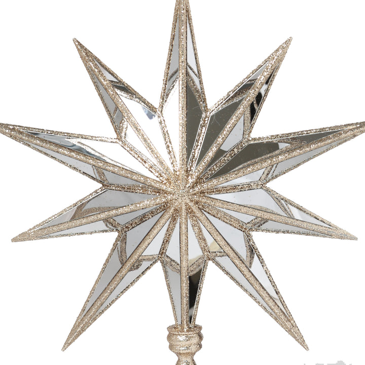 Champagne Glitter &amp; Mirror 3D Celestial Star Ornament - 50cm(H)