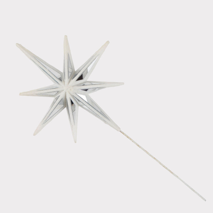 Champagne Glitter Mirror Star Tree Topper Pick