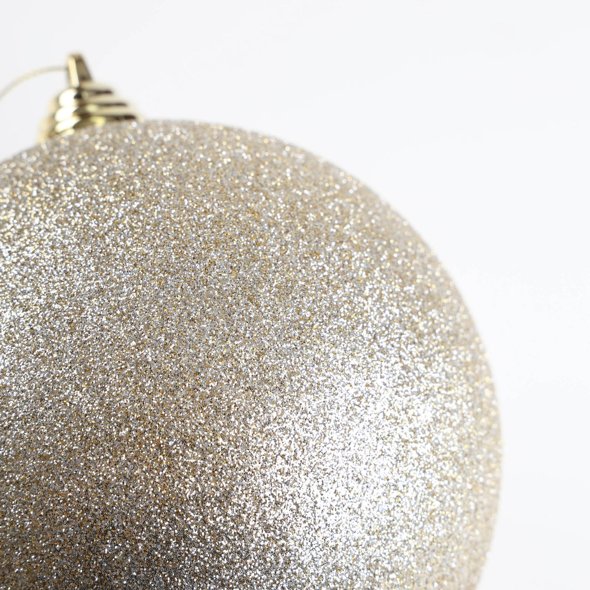 Champagne Glitter Shatterproof Bauble - 14cm