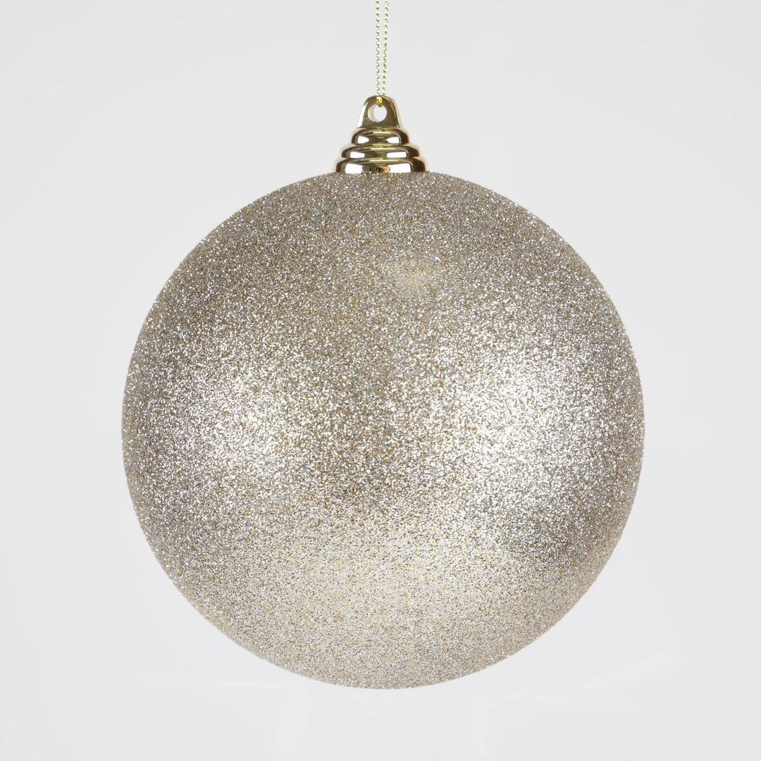 Champagne Glitter Shatterproof Bauble - 14cm