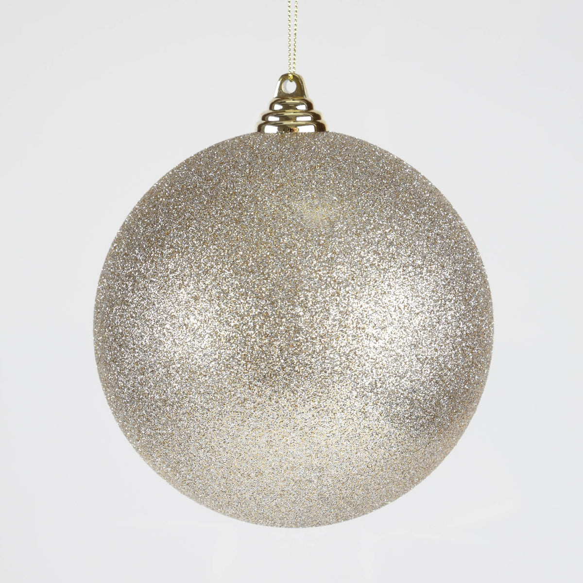 Champagne Glitter Shatterproof Bauble - 14cm