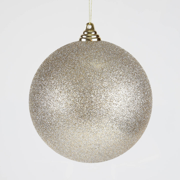 Champagne Glitter Shatterproof Bauble - 14cm