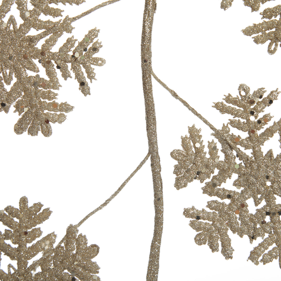 Champagne Glitter Snowflake Christmas Spray