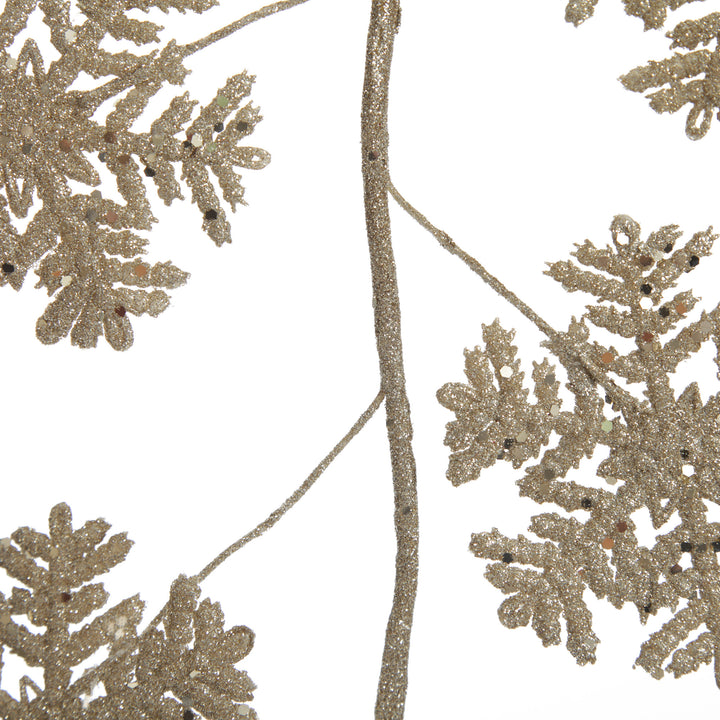 Champagne Glitter Snowflake Christmas Spray