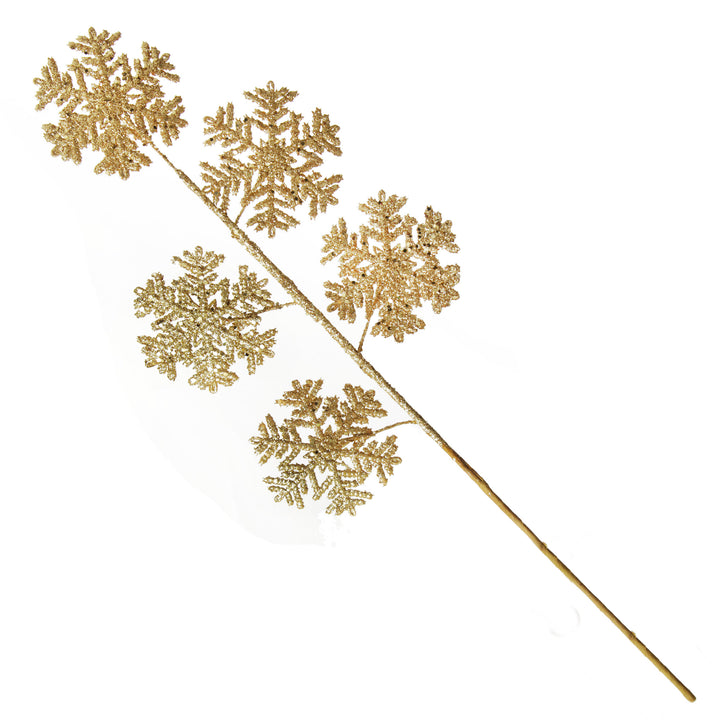Gold Glitter Snowflake Christmas Spray