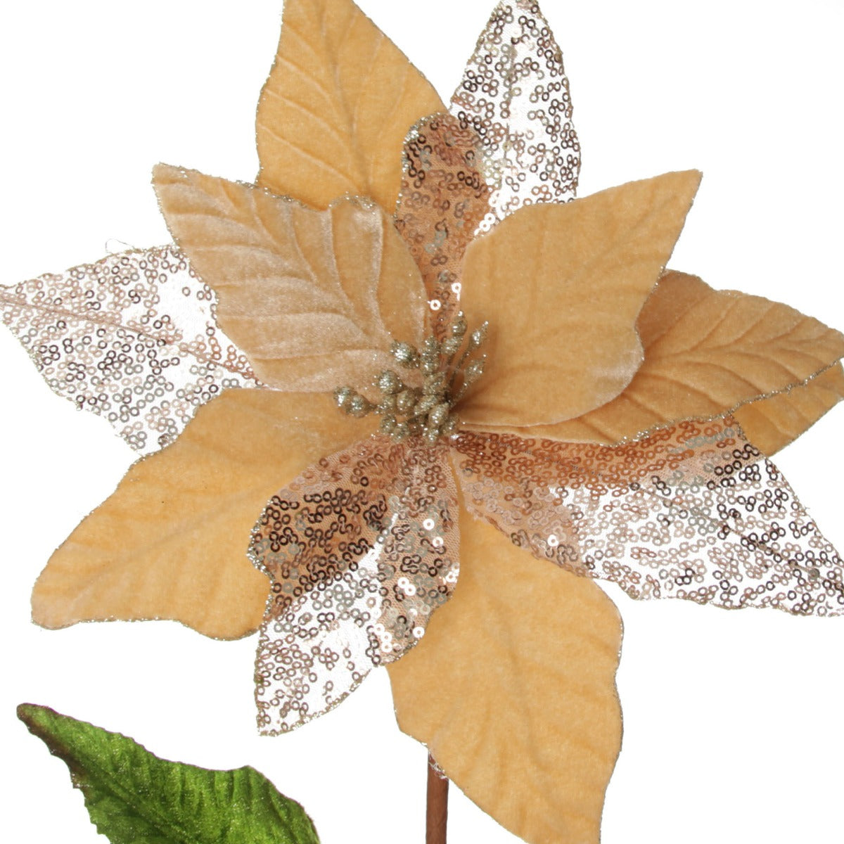 Champagne Velvet Sequin Flower