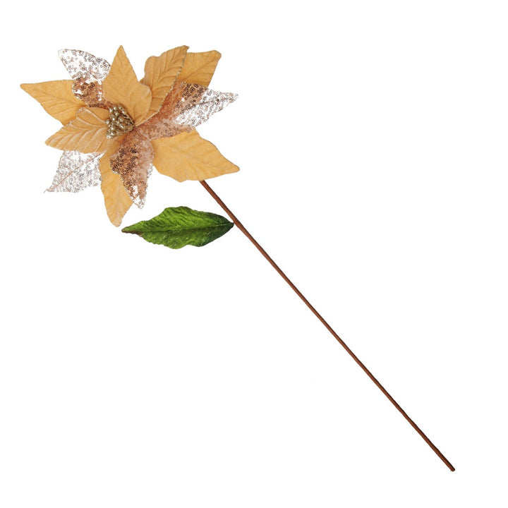 Champagne Velvet Sequin Flower
