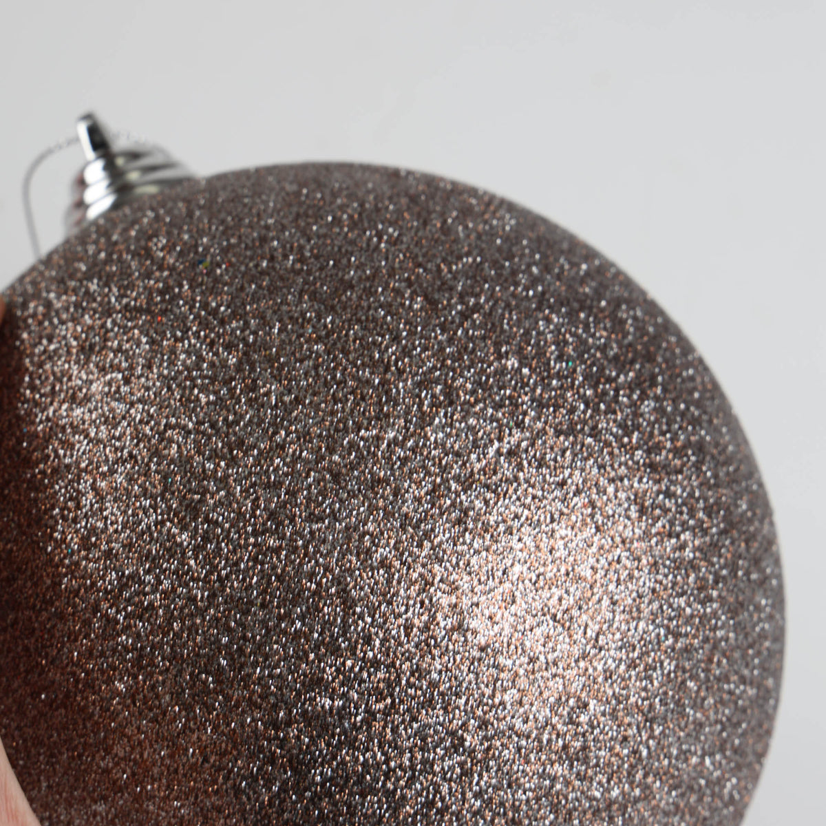 Chocolate Glitter Shatterproof Bauble - 14cm