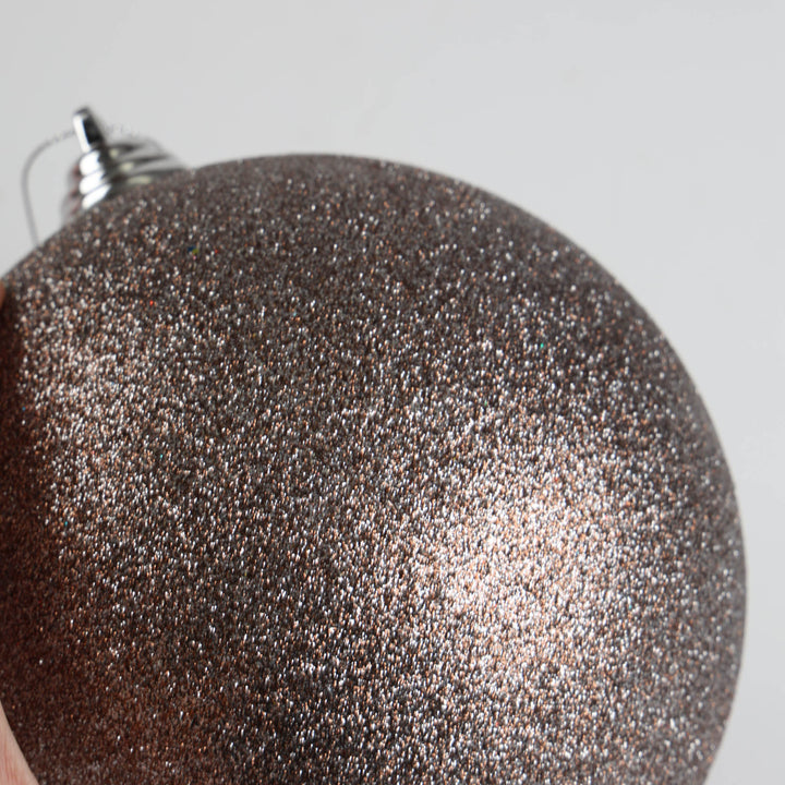 Chocolate Glitter Shatterproof Bauble - 14cm