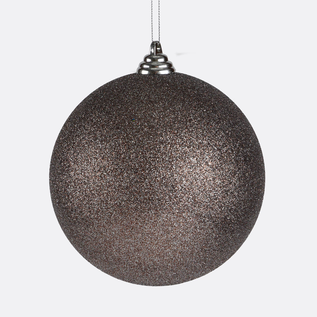 Chocolate Glitter Shatterproof Bauble - 14cm