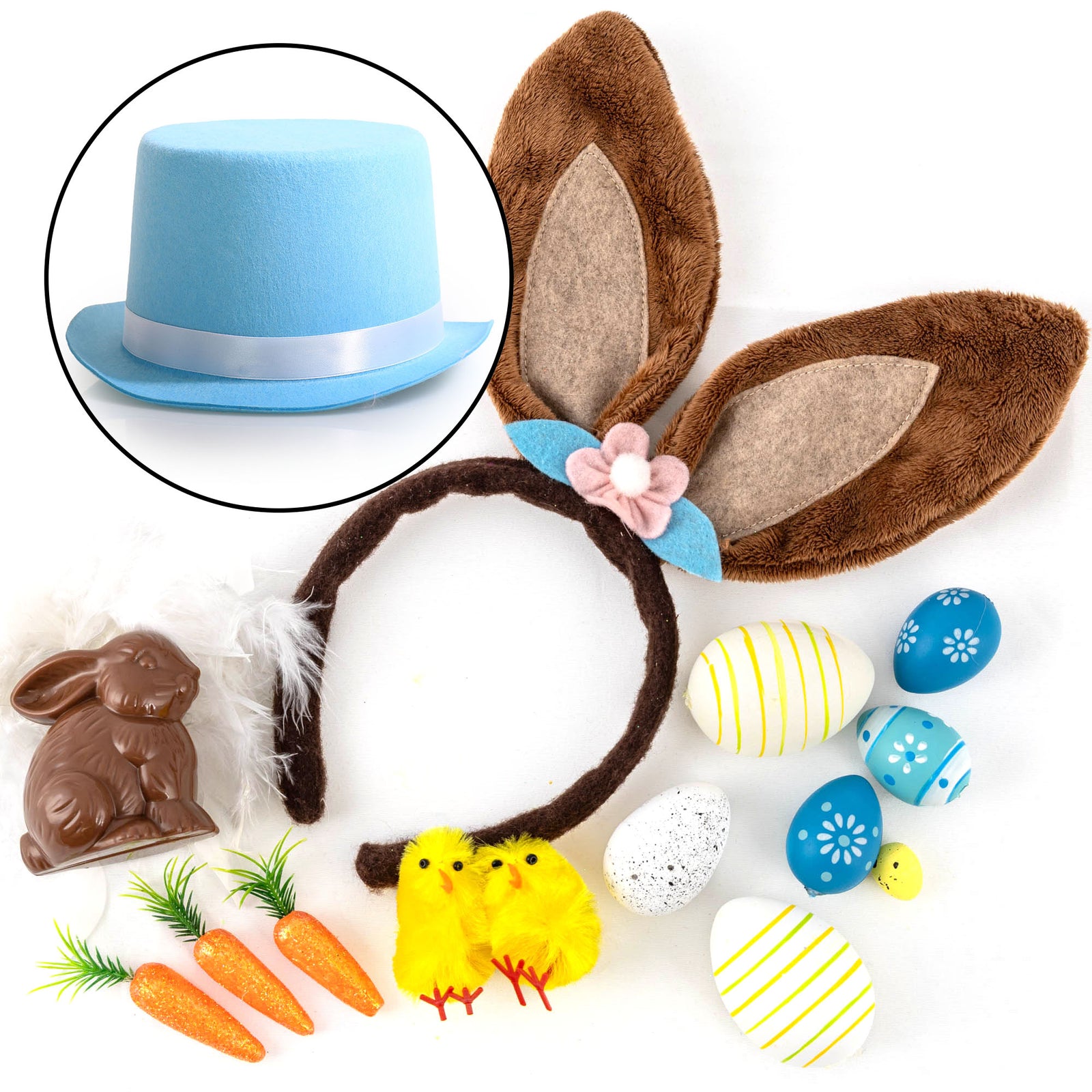 DIY Blue Chocolate Bunny Ears Top Hat Kit