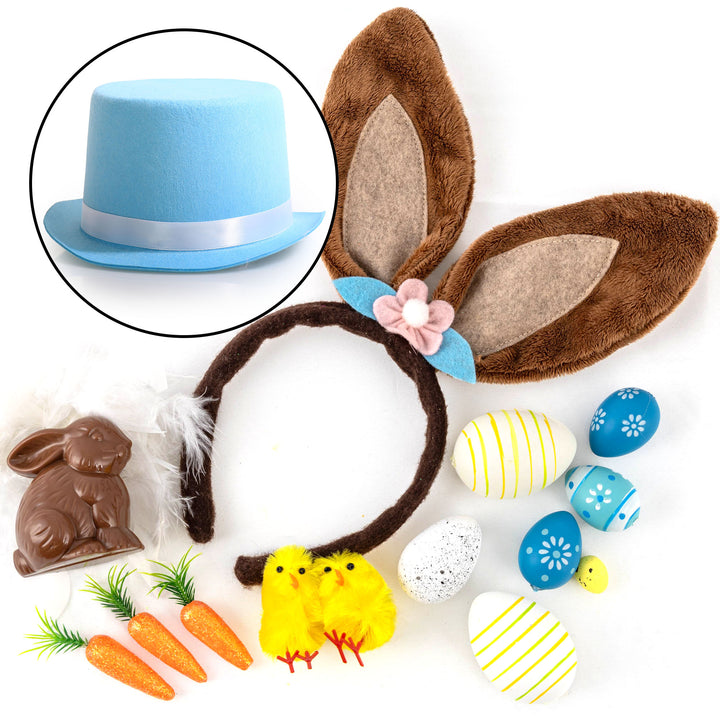 DIY Blue Chocolate Bunny Ears Top Hat Kit