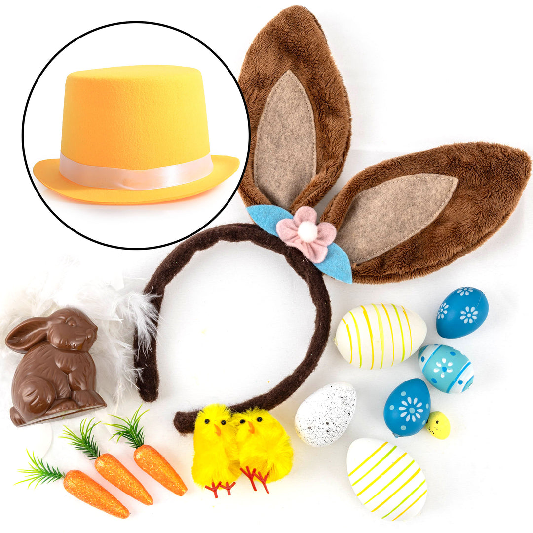 DIY Yellow Chocolate Bunny Easter Top Hat Kit