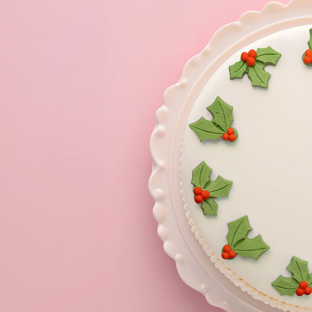 Christmas Collection Holly Icing Decoration - 8 Pcs