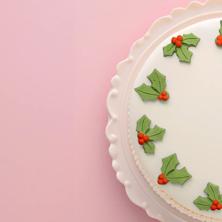 Christmas Collection Holly Icing Decoration - 8 Pcs