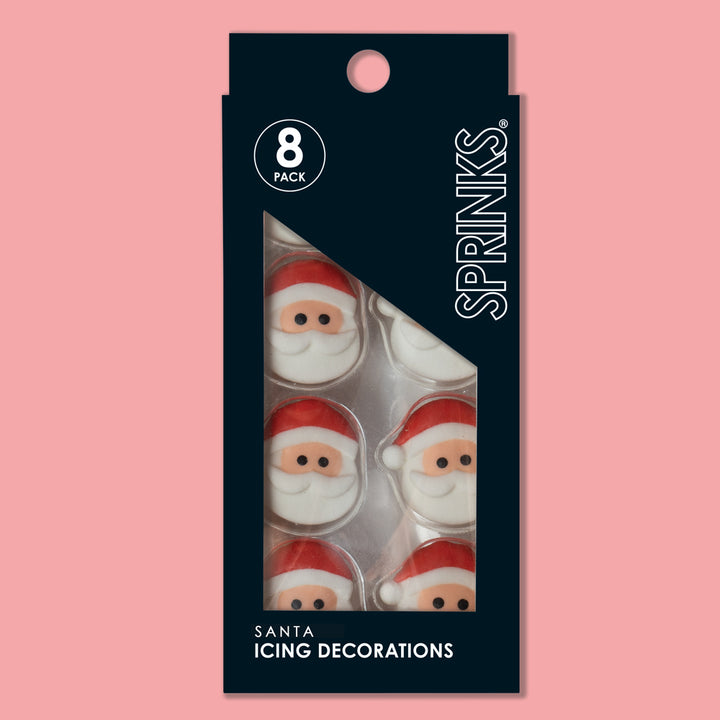 Christmas Collection Santa Icing Decoration - 8 Pcs