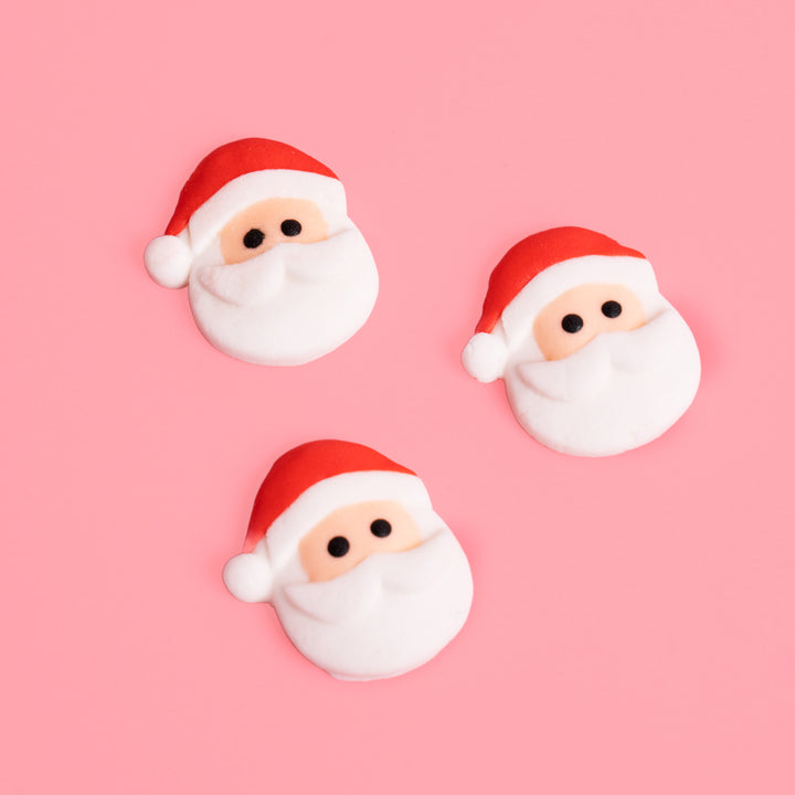 Christmas Collection Santa Icing Decoration - 8 Pcs