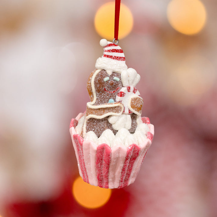 Gingerbread Cupcake Christmas Tree Decoration