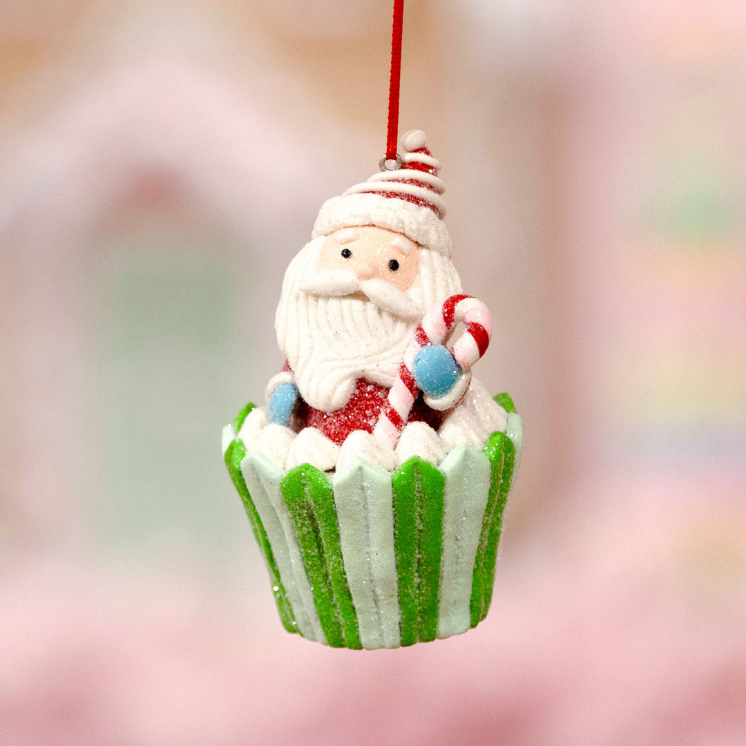 Santa Cupcake Christmas Tree Decoration