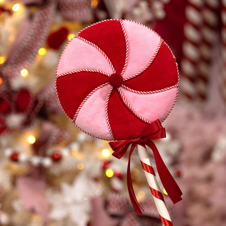 Pink and Red Twist Lollipop