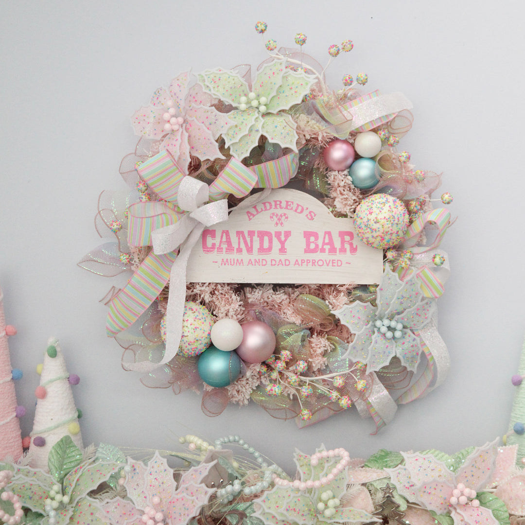 White Iridescent Spider Mesh Wired Christmas Ribbon Garland