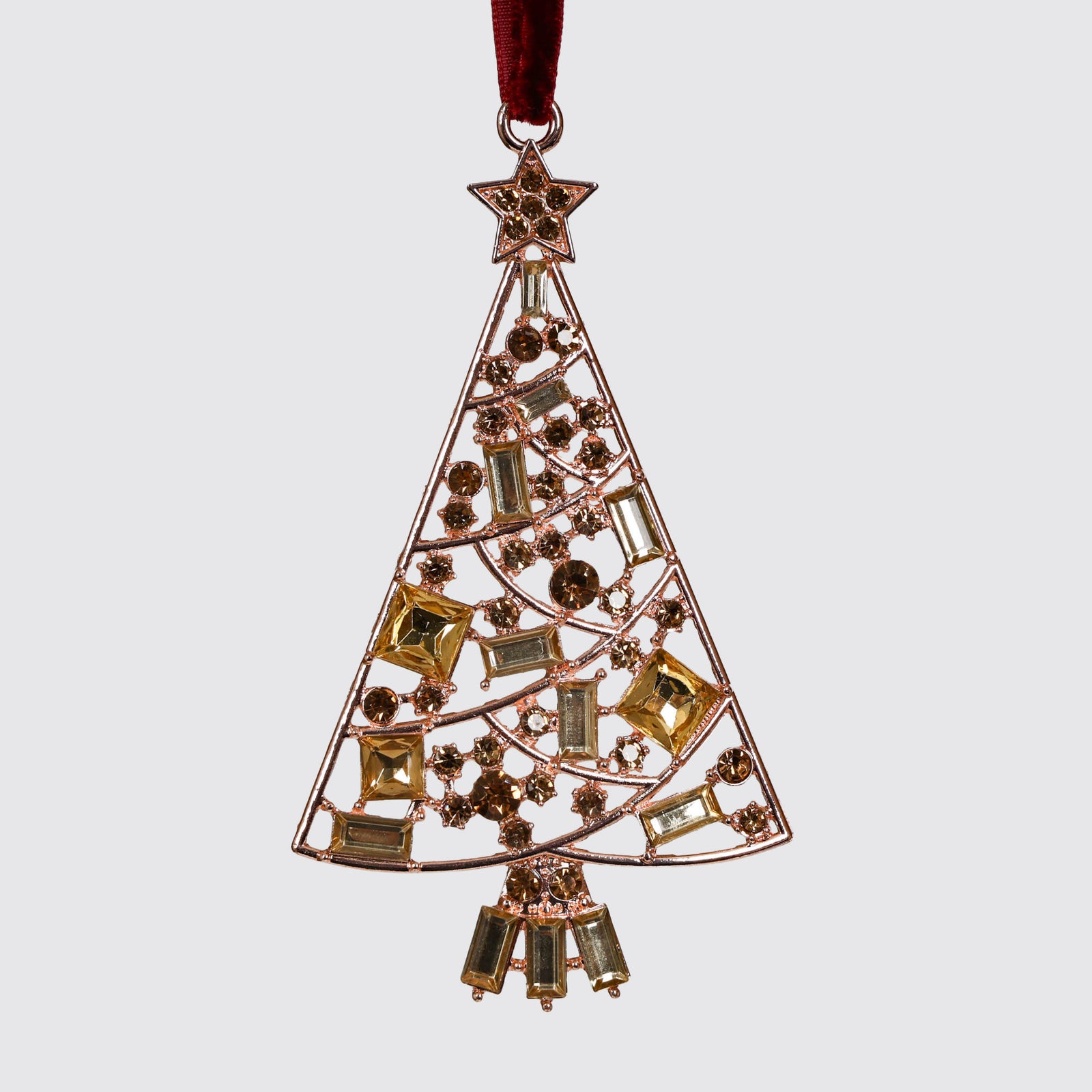 Rose Gold Christmas Tree Decoration  - 11cm