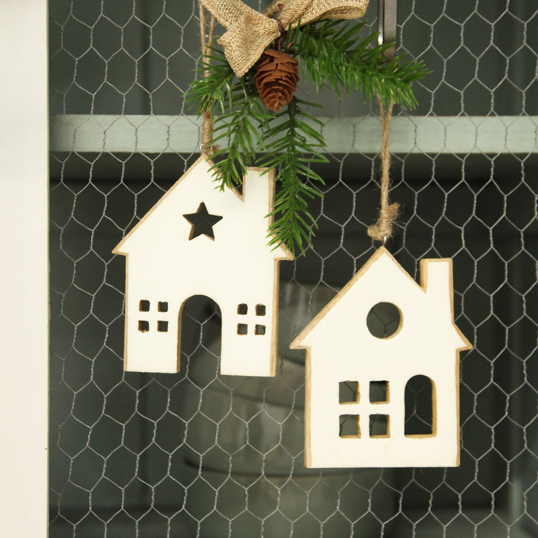 Christmas Village Tree Decoration with Circle