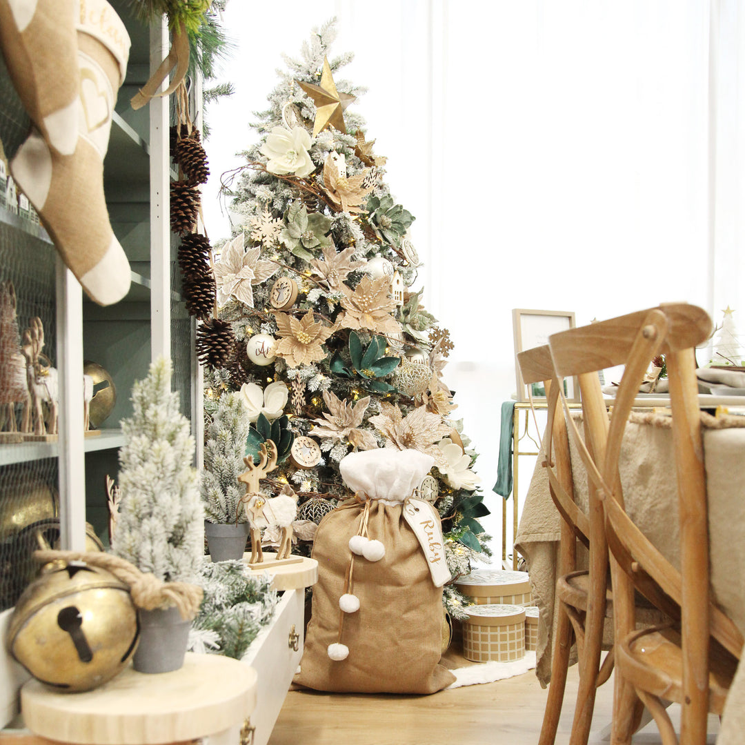 Plywood Snowflake Tree Decorations - Set of 2