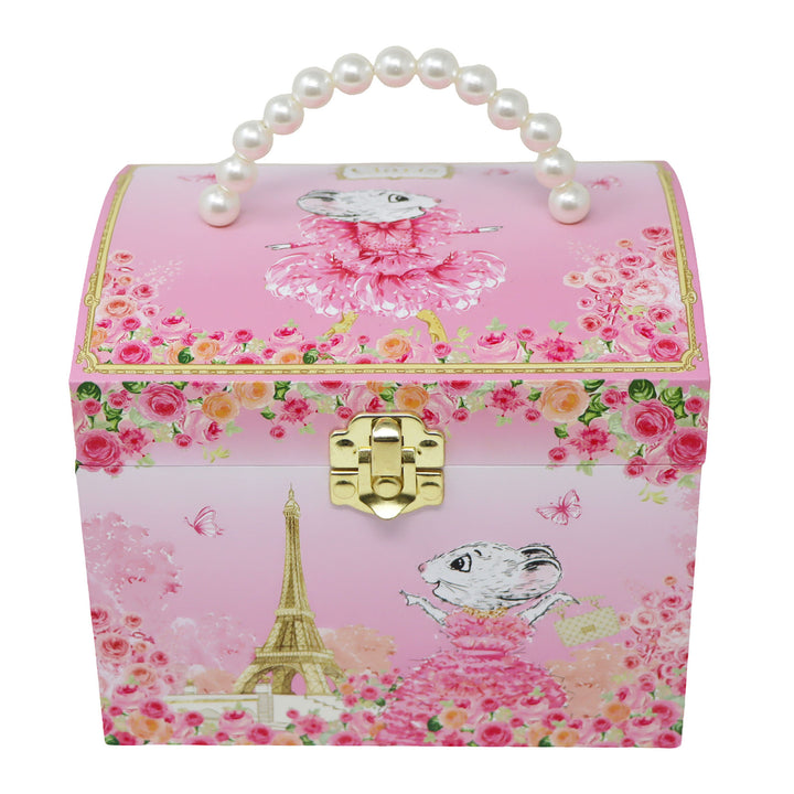 Claris the Chicest Mouse in Paris - Pearl Musical Jewellery Box